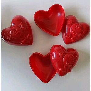 3 M&M Heart Trinket Boxes Containers 3D Character Gift Box Valentine Gift Holder